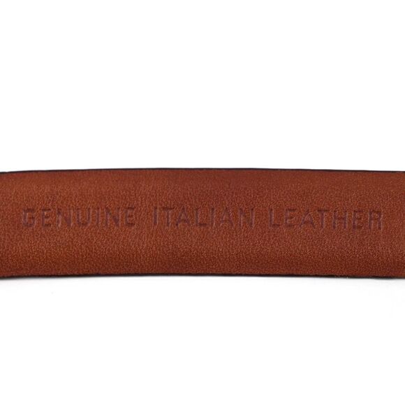 VTG Lauren Ralph Lauren CROCO BROWN GENUINE LEATHER 3/4"Wd WOMEN'S BELT Sz M (X3 - Picture 10 of 13